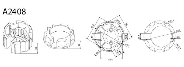 A2408 70mm Gal tubing