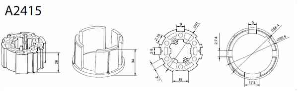 A2415 60mm Acmeda Zipscreen