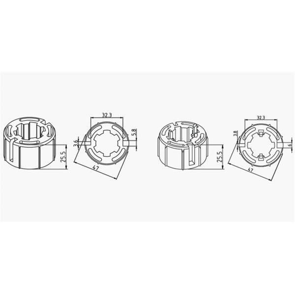 A2401 50mm straight gauge
