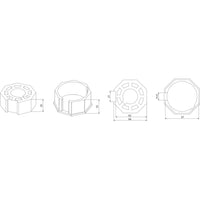 A2501 (metal) 70mm Octagonal shutter tube